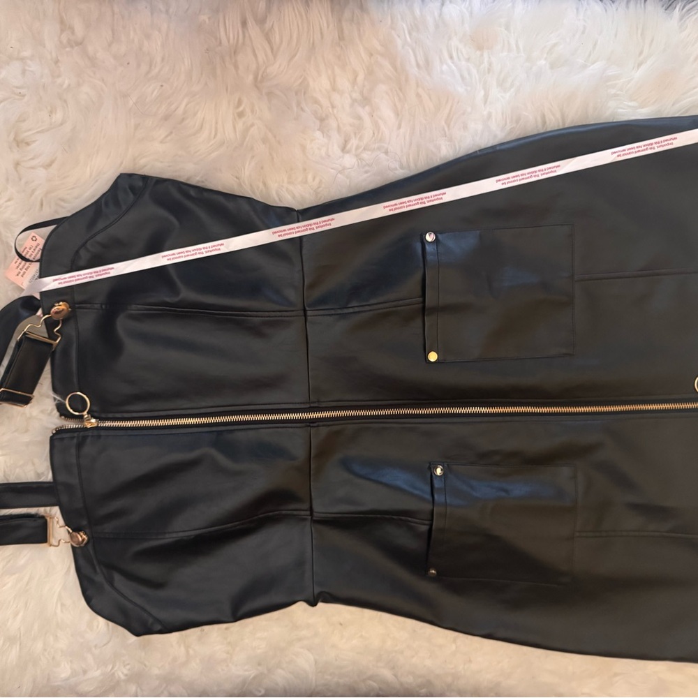 Missguided Black Faux Leather Mini Dress